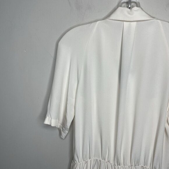DEREK LAM Tuta Romper Women 4 Ivory Button Front NEW 100% Silk - Picture 10 of 15